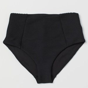 H&M High Waist Ribbed Swim Bottoms